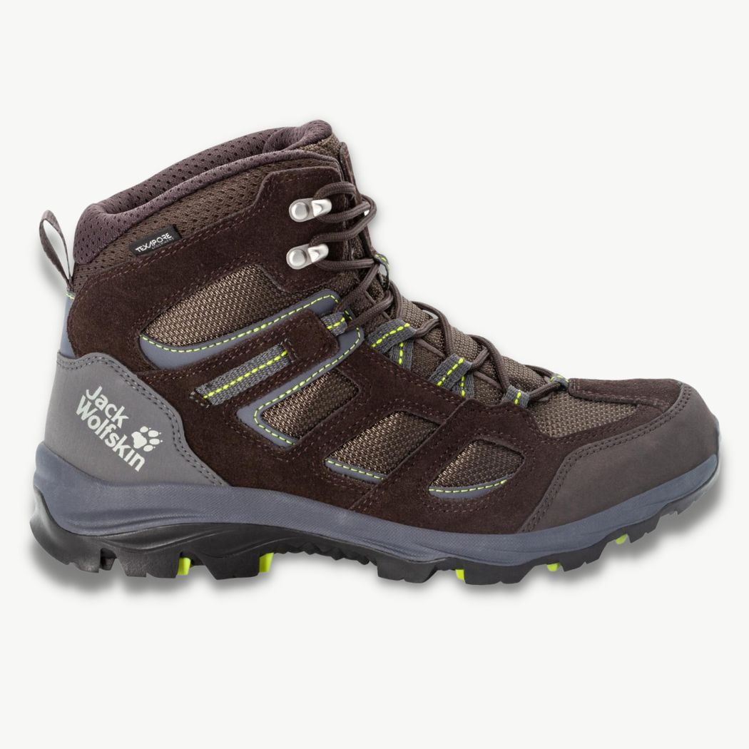 Jack Wolfskin Vojo 3 Texapore Mid Men's Waterproof Hiking Boots - Lightweight Outdoor Trekking Shoes for Men - Perfect for Mountain Trails, Camping & Backpacking Adventures