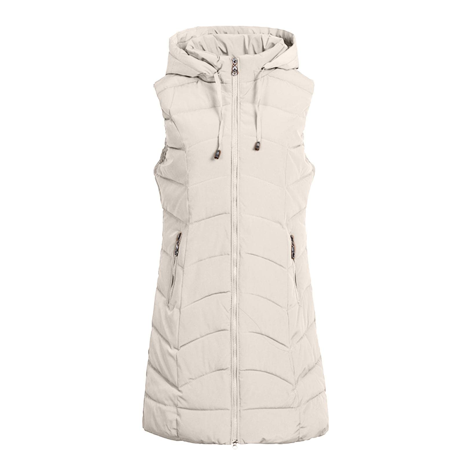 FMCHICO Women's Long Quilted Down Jacket with Hood - Warm Winter Coat for Women with Pockets | Outdoor Activities, Casual Wear, Cold Weather Protection