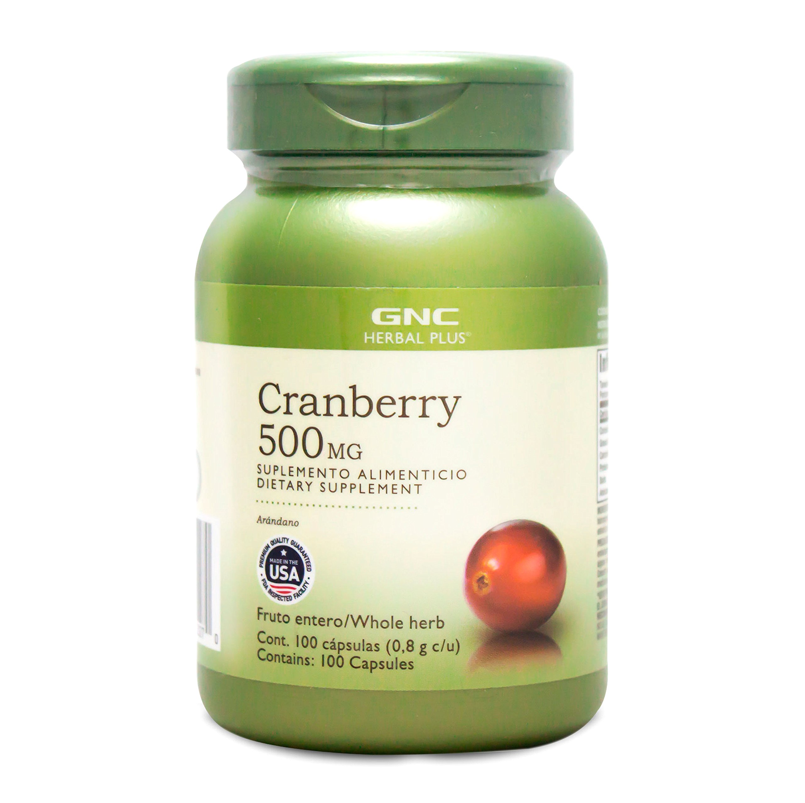 GNC Herbal Plus Cranberry Fruit Extract 500mg - Twin Pack Supplement for Urinary Tract & Immune Support | Daily Wellness & Women's Health