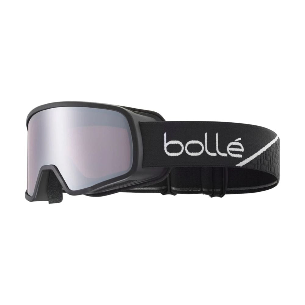Bolle Nevada Jr Ski Goggles for Kids 8-14 Years - Black Matte Frame with Vermilion Gun Cat.2 Lens - Anti-Fog UV Protection for Snowboarding & Winter Sports