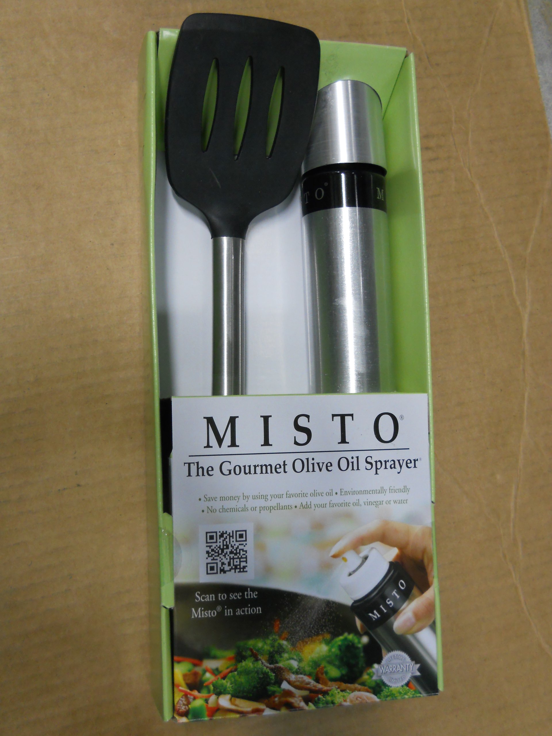 Misto Olive Oil Sprayer with Turner - Healthy Cooking Oil Spray Bottle for Baking, Grilling & Frying | Perfect for Kitchen, BBQ & Meal Prep