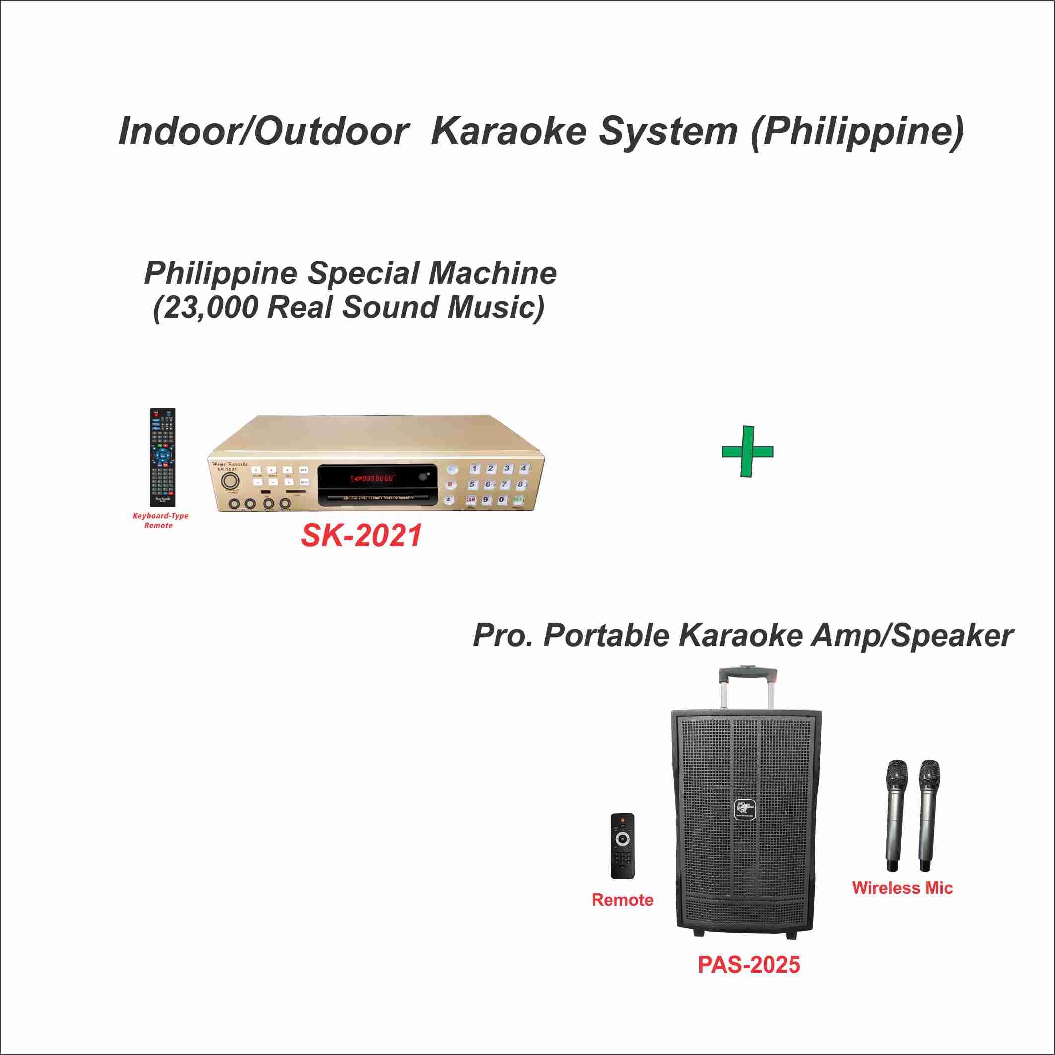 Portable Karaoke Machine with Bluetooth - Wireless Indoor/Outdoor Speaker System for Parties, Home Entertainment & Travel (Ideal for Filipino Singers)