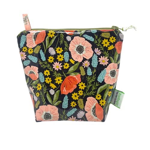 Eco-Friendly Reusable Sandwich Bags XL - Plant Print Design (Poppies) | Perfect for School Lunches, Picnics & Food Storage | BPA-Free & Washable