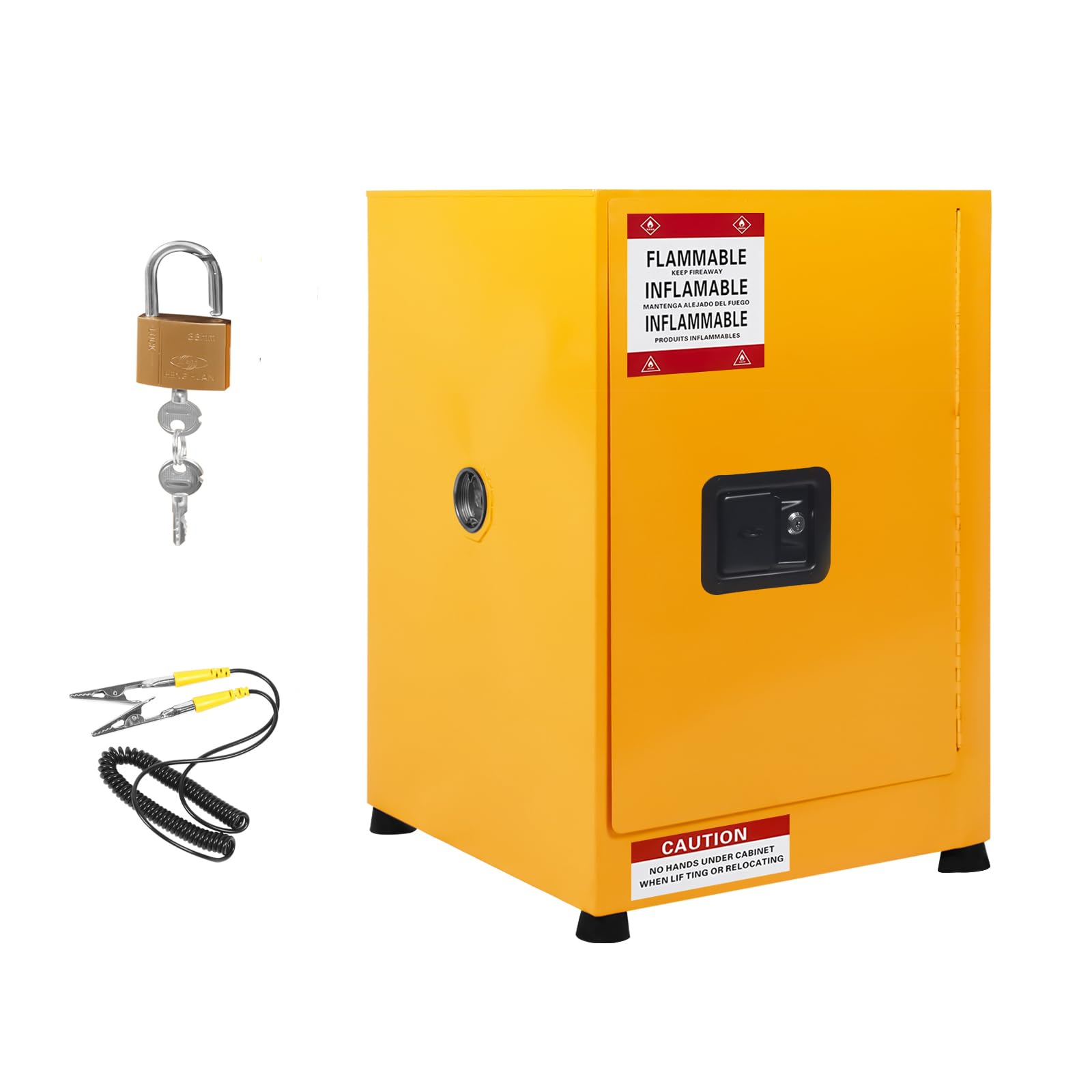 22 x 17 x 17 Inch Galvanized Steel Flammable Liquid Storage Cabinet - OSHA Compliant Safety Cabinet for Chemicals, Paint & Solvents - Perfect for Workshops, Laboratories & Industrial Use