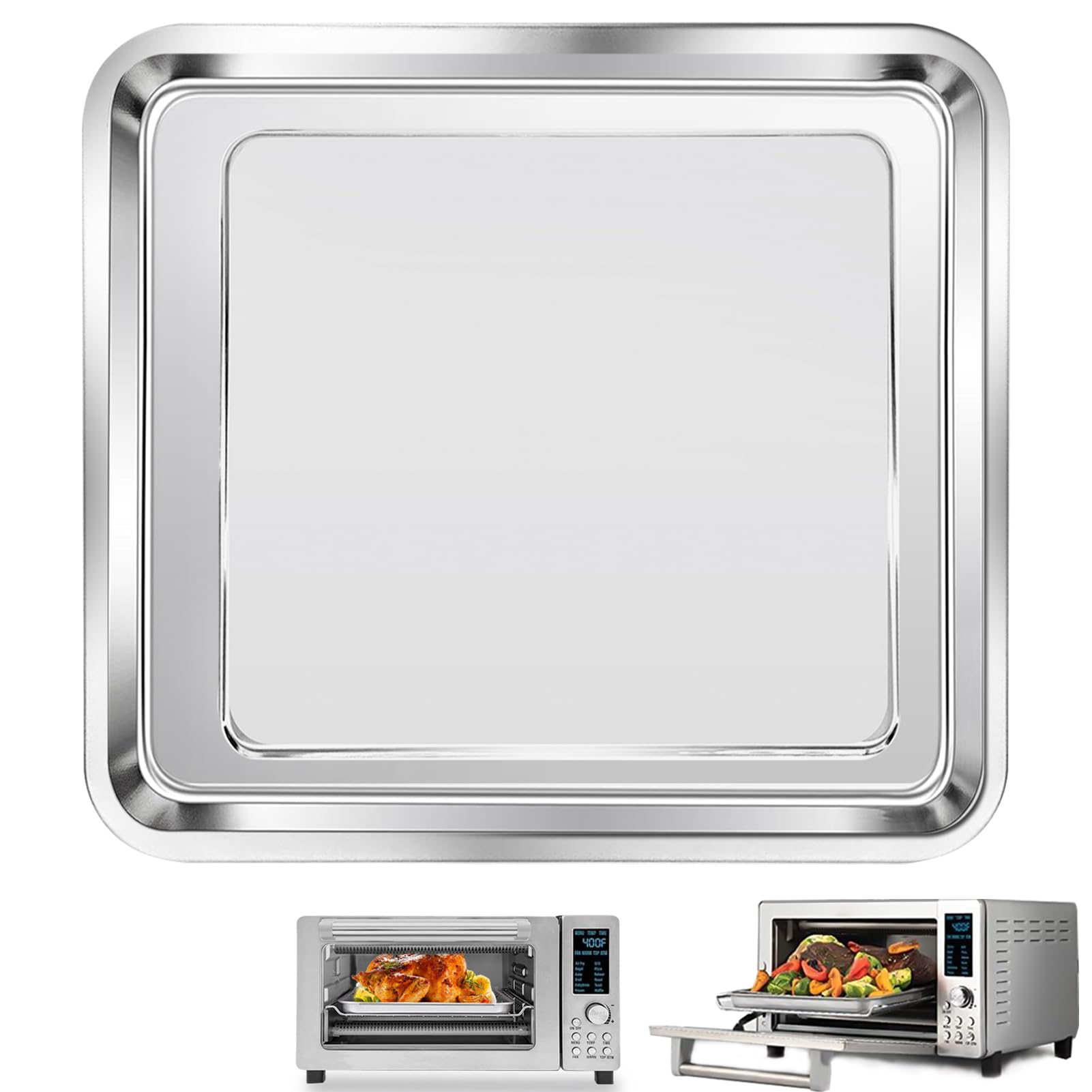Non-Stick Air Fryer Baking Pan for Nuwave Bravo 12-in-1 21 Qt Air Fryer Toaster Oven - 11.2