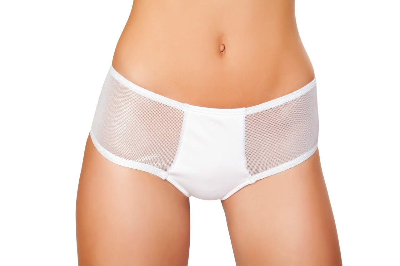 Sexy Roma Costume Two Tone Booty Shorts - Mesh Party Shorts for Women | Perfect for Halloween, Cosplay & Nightclub Outfits
