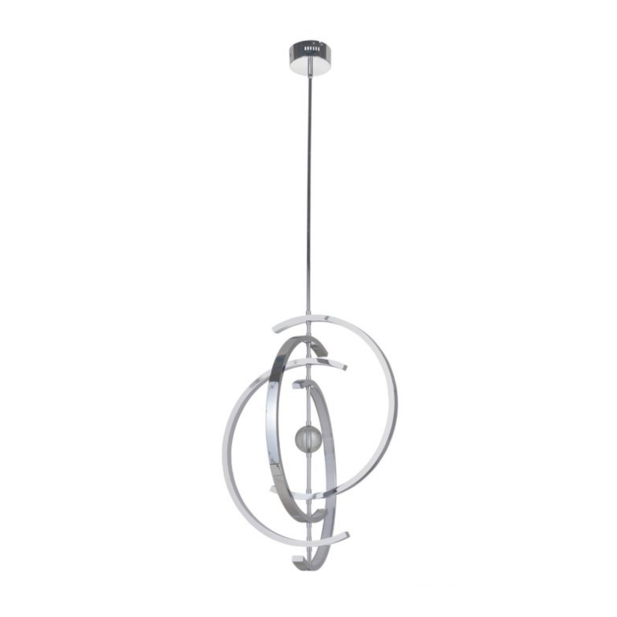 Craftmade Anillo 42722 CH LED 4 Crescent LED Pendant Light - Modern Ceiling Fixture for Kitchen Island, Dining Room & Bedroom Lighting