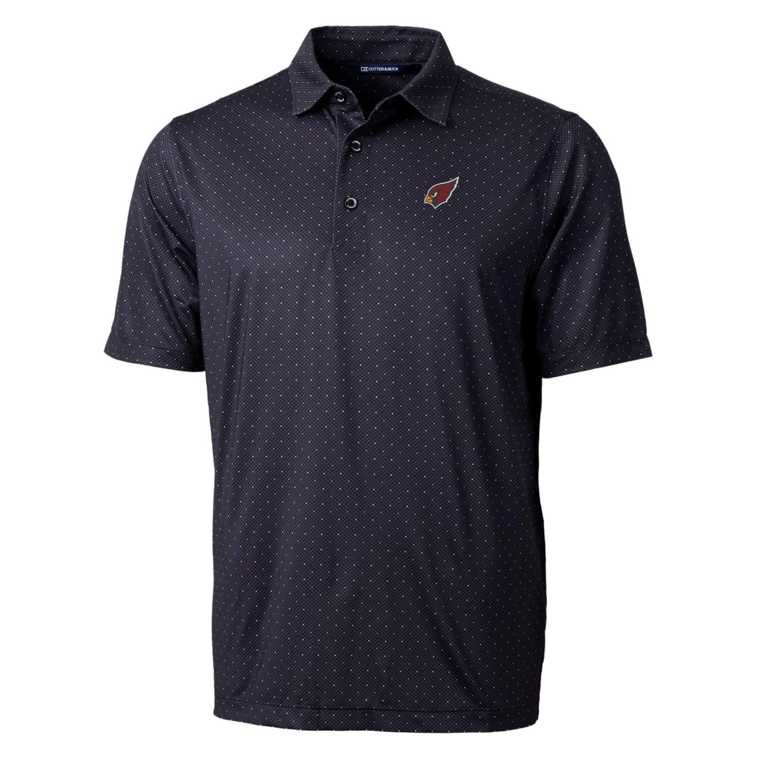 Cutter & Buck Men's NFL Pike Double Dot Print Stretch Polo Shirt - Breathable Quick-Dry Performance Golf & Casual Wear for Sports Fans