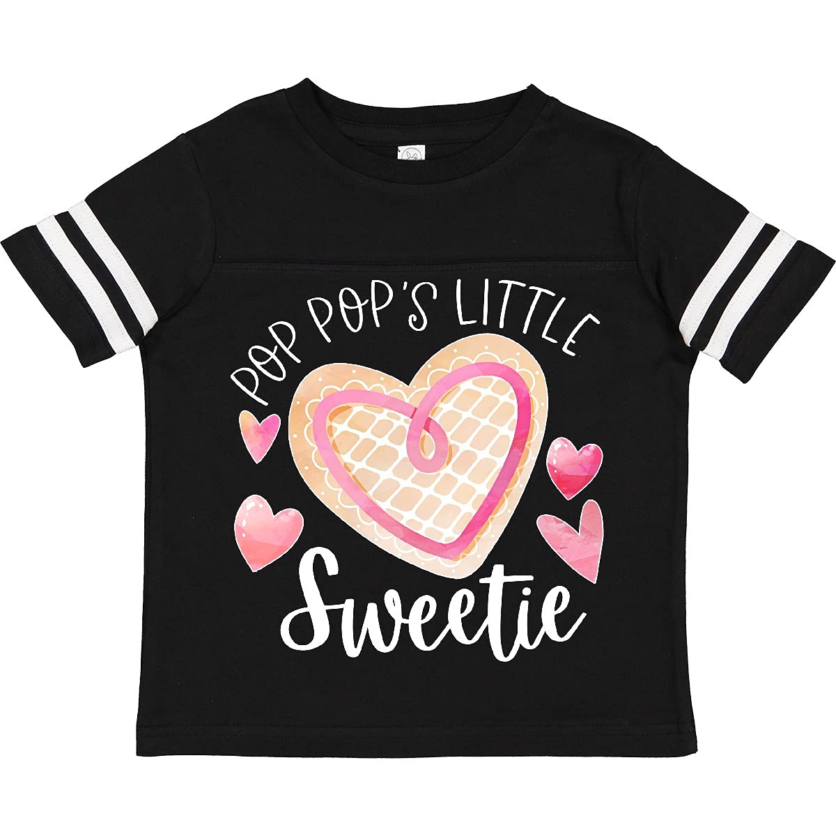 Inktastic Pop Pop's Little Sweetie Pink Heart Cookie Youth T-Shirt - Cute Granddaughter Gift for Birthdays, Father's Day & Family Reunions - Soft Cotton Kids Tee for Playdates & Special Occasions