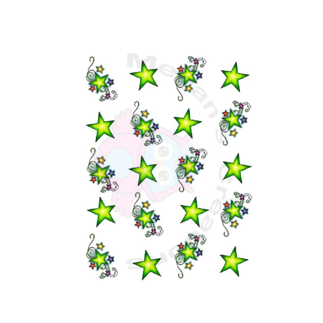 Stars and Swirls Water Transfer Nail Decals - DIY Nail Art Stickers for Gel & Acrylic Nails - Perfect for Parties, Weddings, and Special Occasions