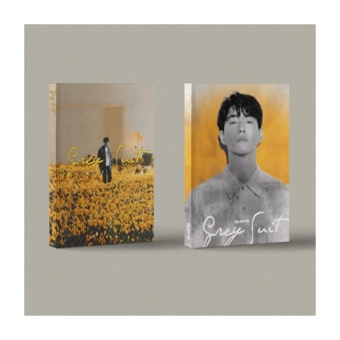 EXO Suho Grey Suit 2nd Mini Album Photobook Set - 96 Page Grey Version with Bookmark, 2 Postcards, Photocard & Tracking Number (Sealed SH2O) | Perfect for K-Pop Collectors & EXO-L Fan Gifts