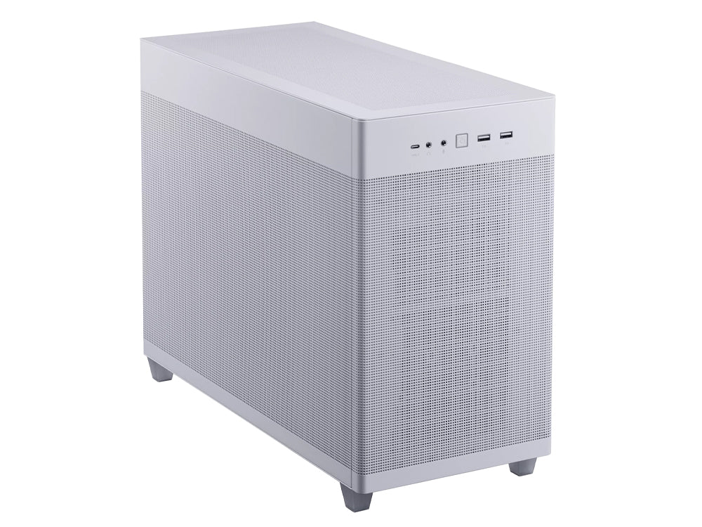 ASUS Prime AP201 White Mesh Micro ATX Tower PC Case - Compact Gaming & Home Office Desktop Computer Build