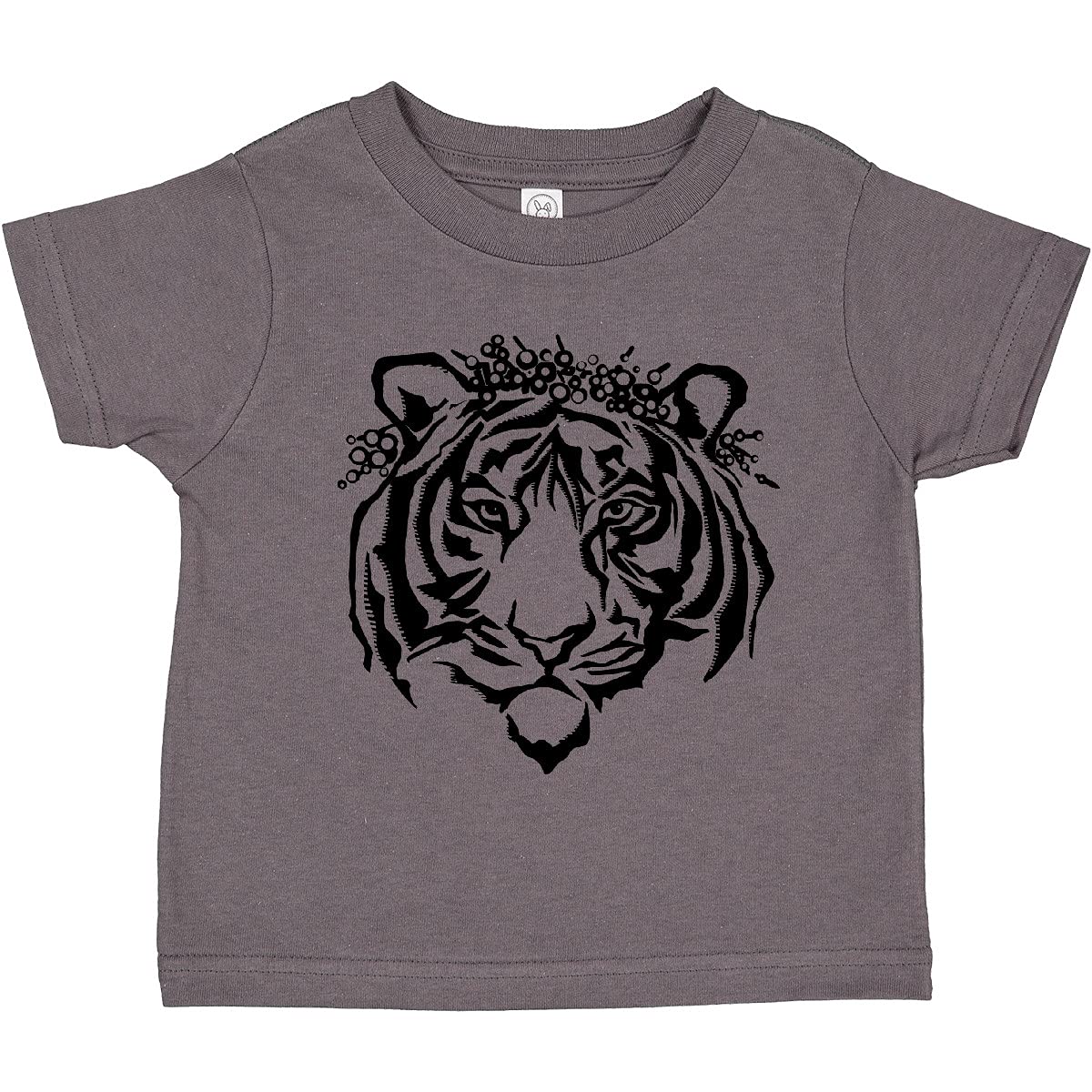 Inktastic Tiger Queen in Flower Crown Toddler T-Shirt - Cute Animal Graphic Tee for Kids - Perfect for Playdates, Birthday Parties & Everyday Wear