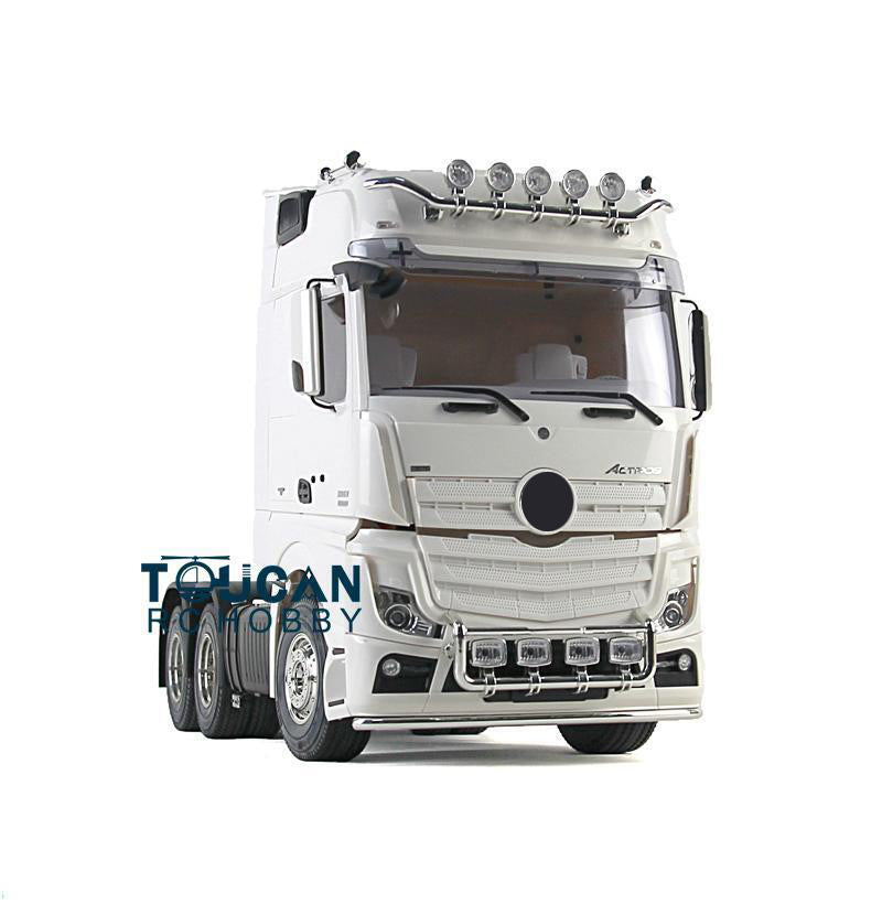 1/14 Scale 3-Axle Highline DIY 3363 RC Tractor Truck with Motor & Trailer Kit - Remote Control Construction Vehicle Simulation Model for Adults & Hobbyists - Perfect for RC Car Racing, Construction Site Play, and Collectible Display