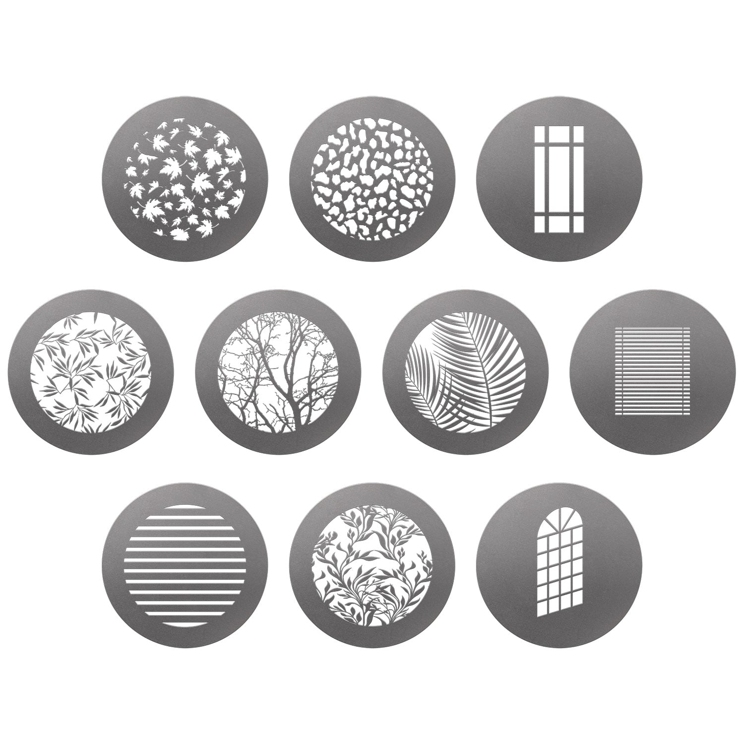 Lindsay Adler 10-Pack Environmental Gobo Pack for Optical Spot Lighting - Perfect for Studio Photography, Stage Lighting & Theatrical Effects