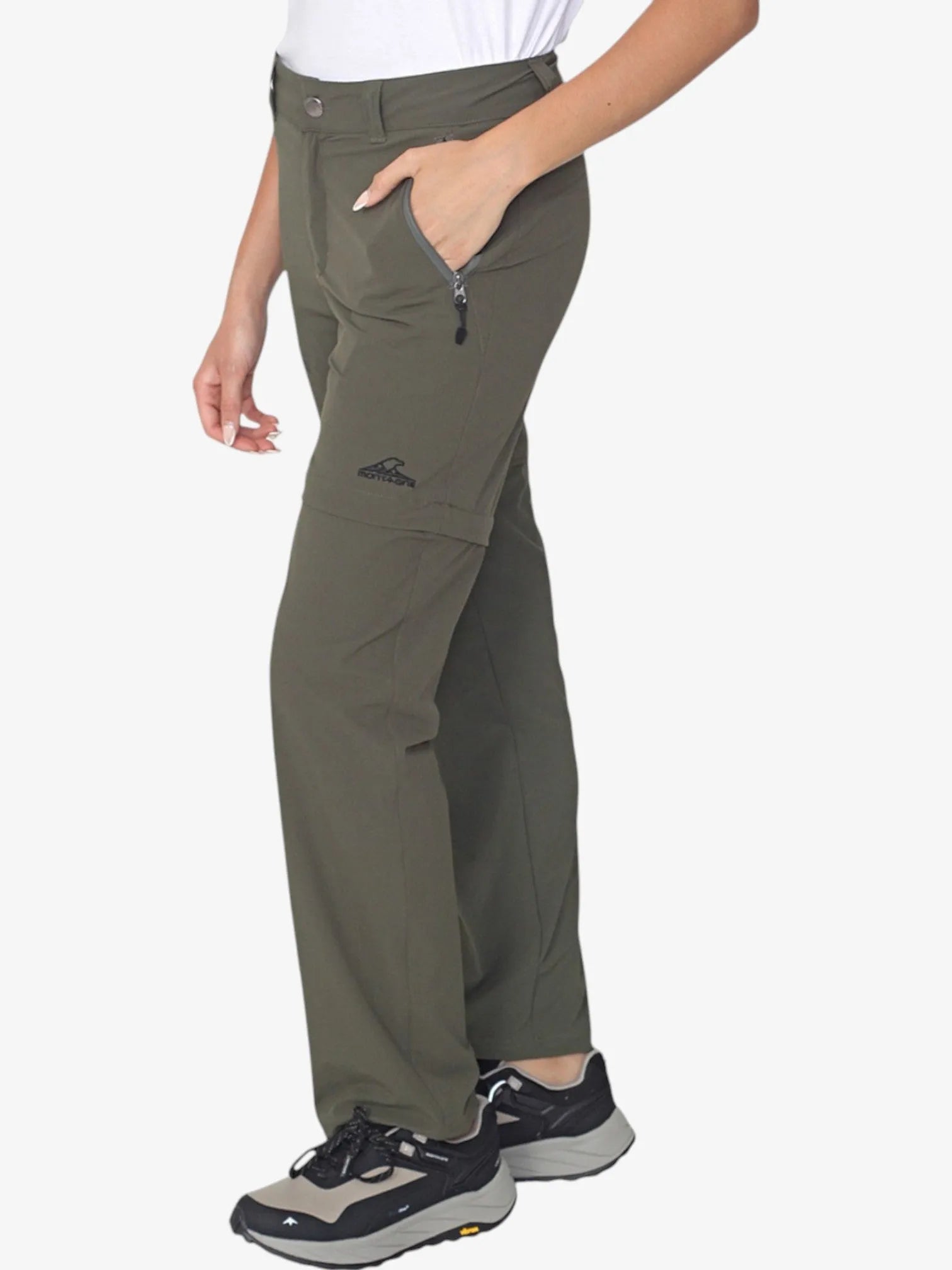Women's Convertible Hiking Pants Jamaica Trekking Military Green - Lightweight Quick-Dry for Outdoor Adventures, Camping & Travel
