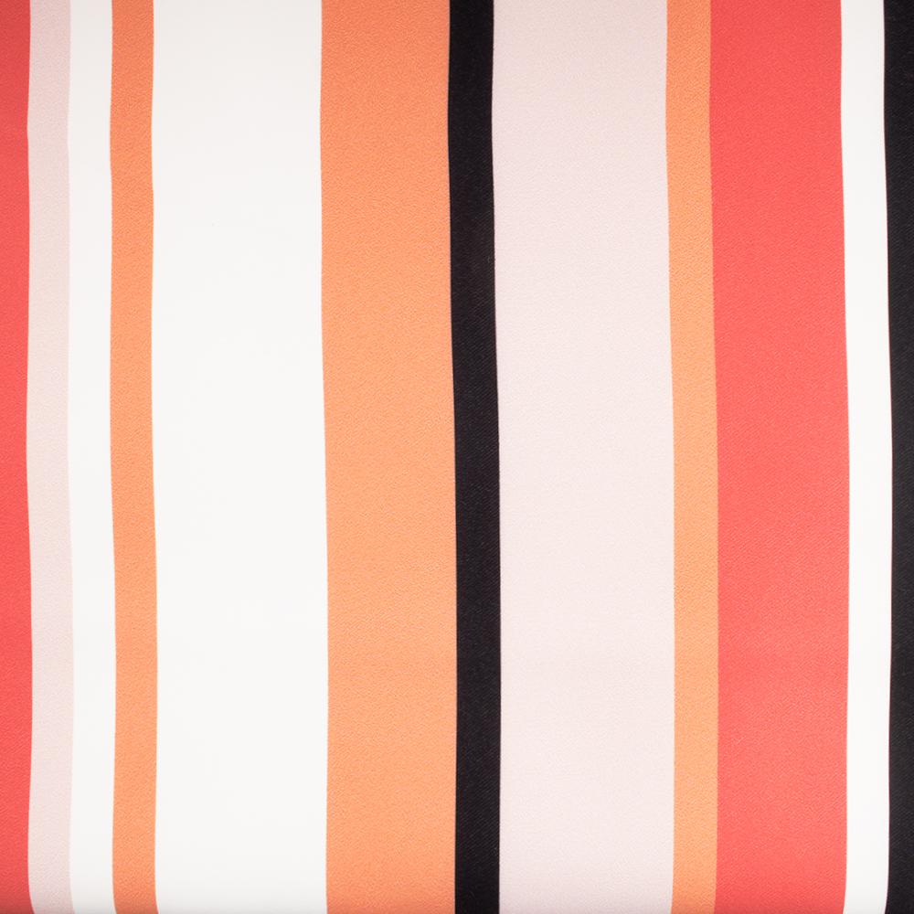 9 x 9 Inch Home Decor Fabric Swatch - Petite Coccinelle Stripe Coral - Perfect for DIY Projects, Upholstery, and Crafting