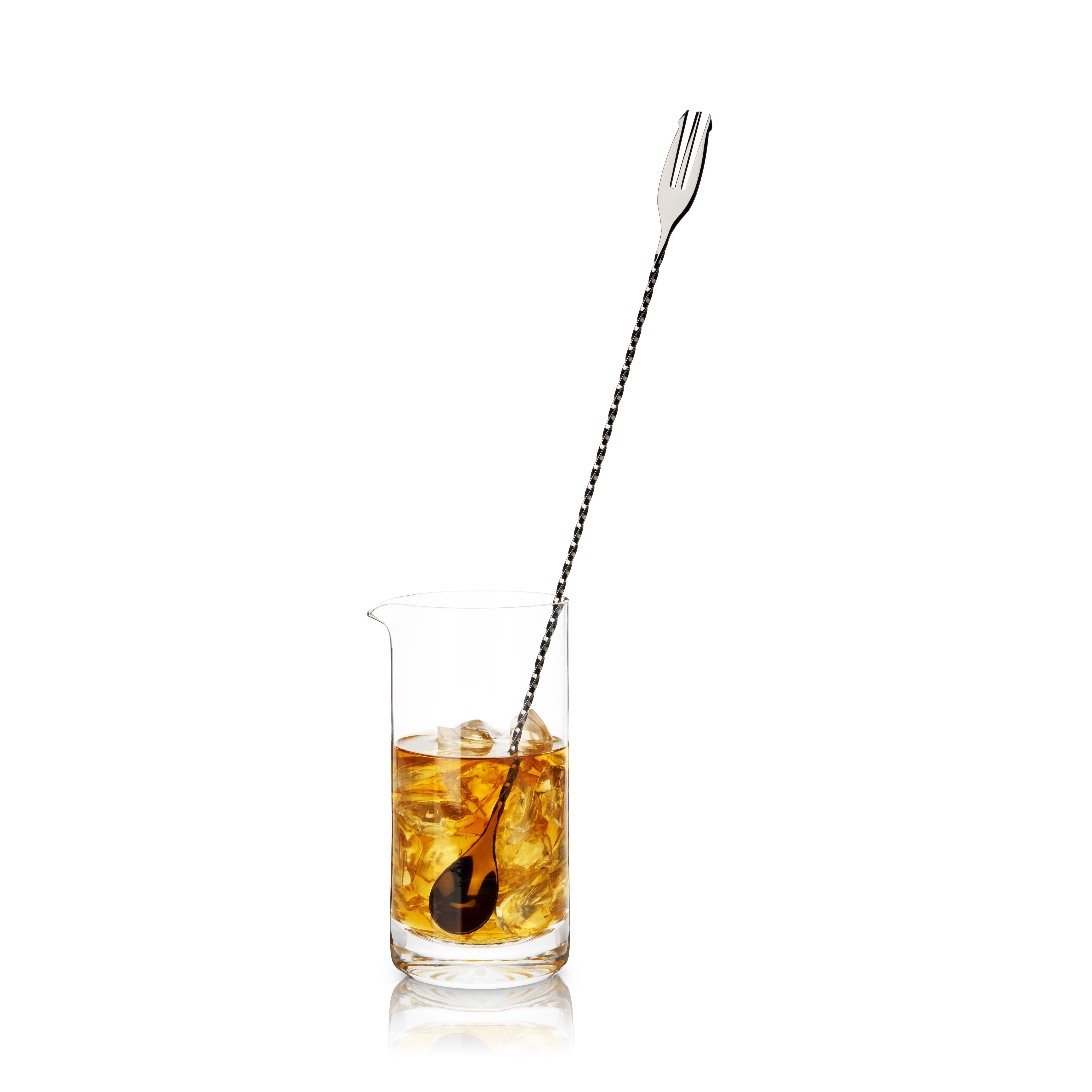 Warren Trident Bar Spoon - Premium Stainless Steel Cocktail Mixing Spoon for Bartenders - Perfect for Mixing, Stirring, and Layering Drinks at Home Bars, Cocktail Parties, and Professional Bartending