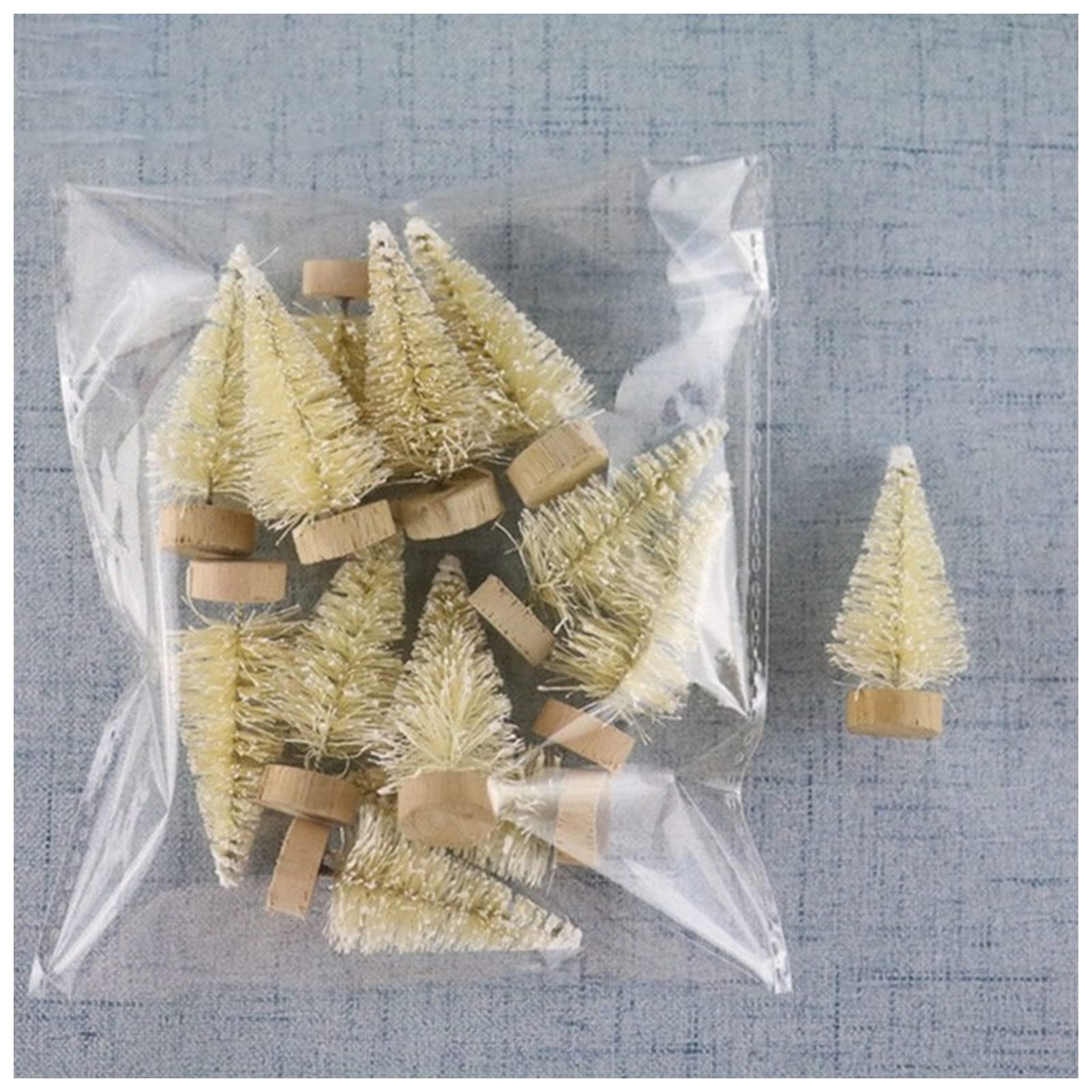 Xiaopangtech 12-Piece Mini Christmas Tree Set - Sisal Silk Cedar Decorations for Holiday Tabletop, Mantel & Office Desk - Small Artificial Christmas Trees for Festive Home Decor
