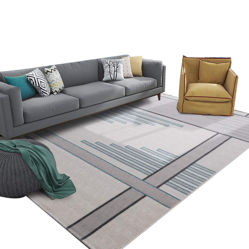 JIAJUAN Modern Washable Area Rug - Skin-Friendly Rectangular Carpet for Living Room, Bedroom & Bedside - 52x75 Inches (133x190cm) - Minimalist Home Decor - Perfect for Cozy Spaces & High-Traffic Areas
