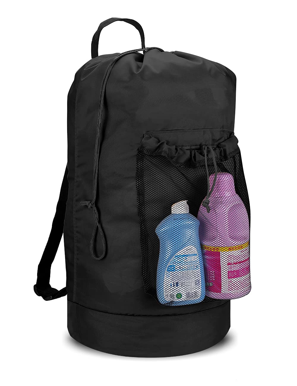 Dalykate Laundry Backpack - Durable Nylon Drawstring Clothes Hamper with Shoulder Straps & Mesh Pocket | Perfect for College Students, Travel, Laundromat & Apartment Use | Portable Laundry Solution for Dorms, Camping & Gym