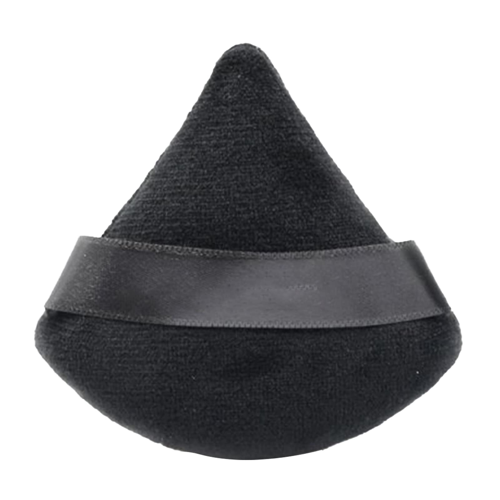 Soft Reusable Triangle Powder Puff with Strap for Loose Powder & Foundation - Wet/Dry Makeup Sponge for Flawless Face Application | Perfect for Travel & Professional Makeup Kits