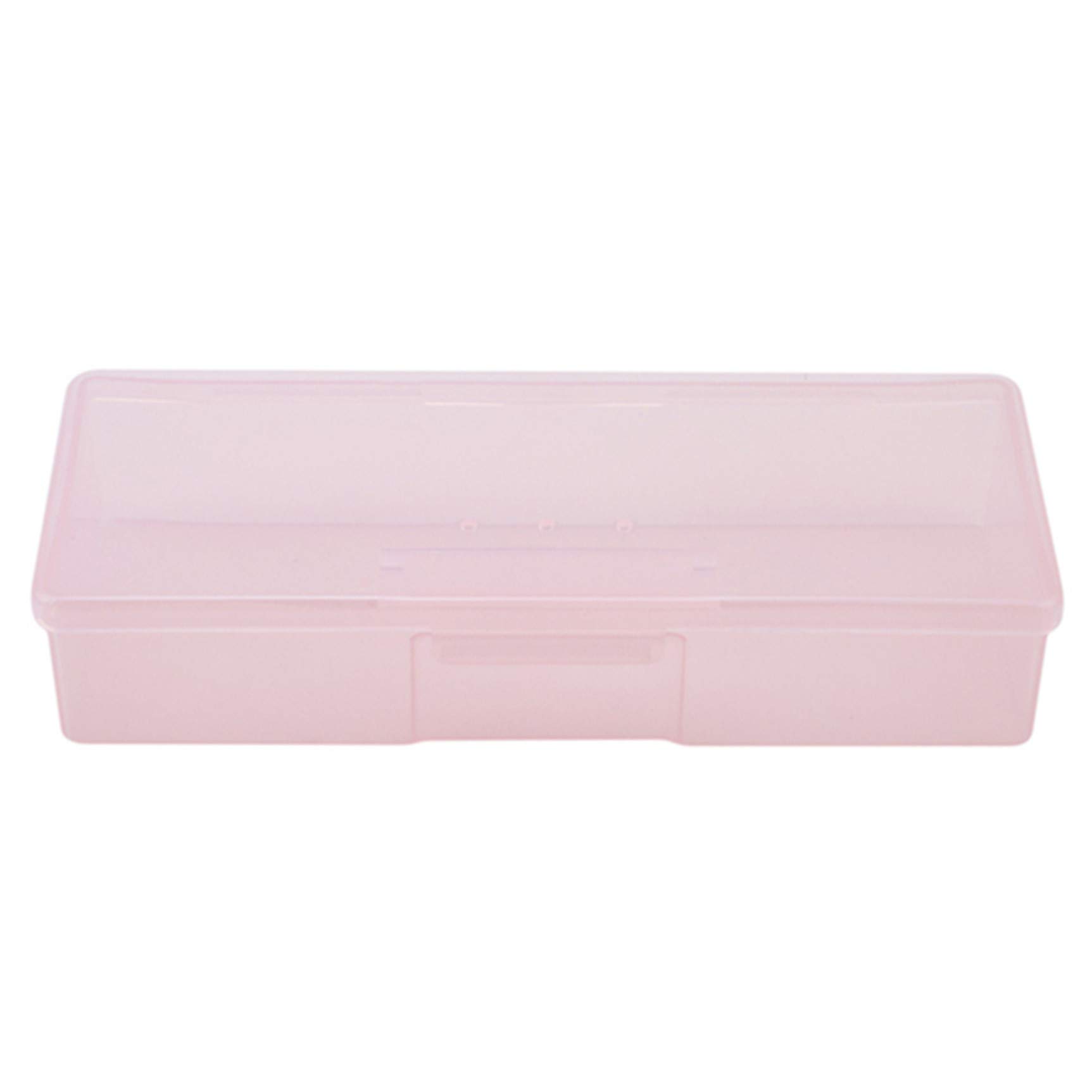 Multifunctional Rectangular Storage Box for Nails, Jewelry & Manicure Tools - Polished Pink Organizer for Salon, Home & Travel Use