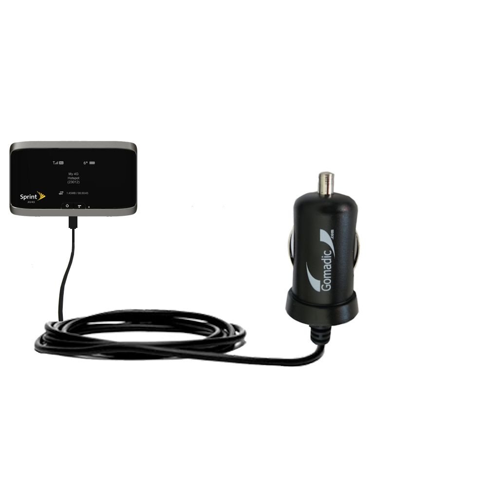 Gomadic Compact Car DC Charger for Sierra Wireless 4G LTE Tri-Fi Hotspot - 10W Fast Charging with TipExchange Technology | Portable Power Solution for Road Trips & Remote Work