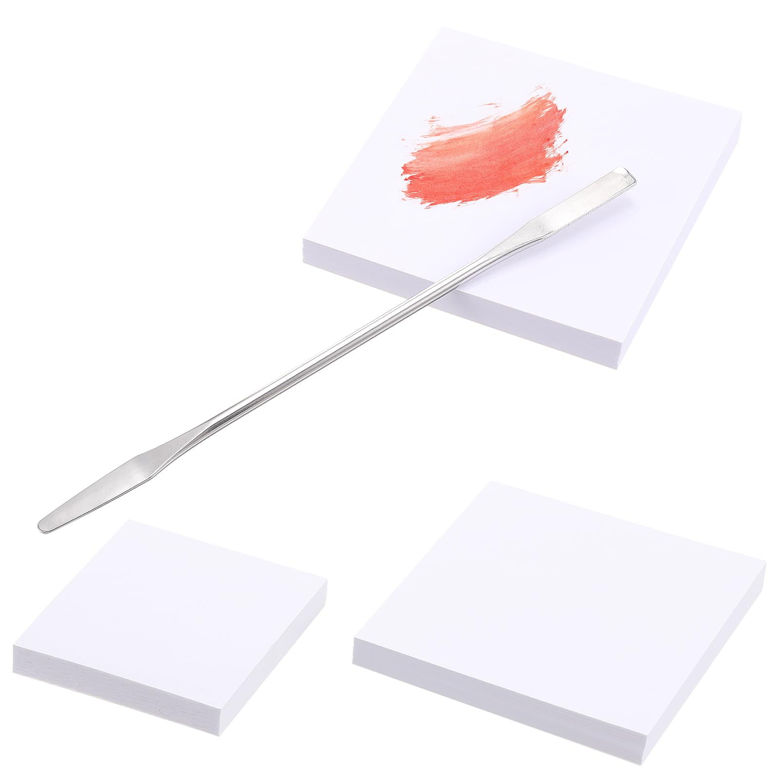 100Pcs Nail Art Palette Paper - Waterproof Nail Polish Mixing Plate for Gel & Acrylic Nails - Portable Resin Color Palette with Stirring Rod - Perfect for DIY Nail Art, Salon Professionals & Home Manicures