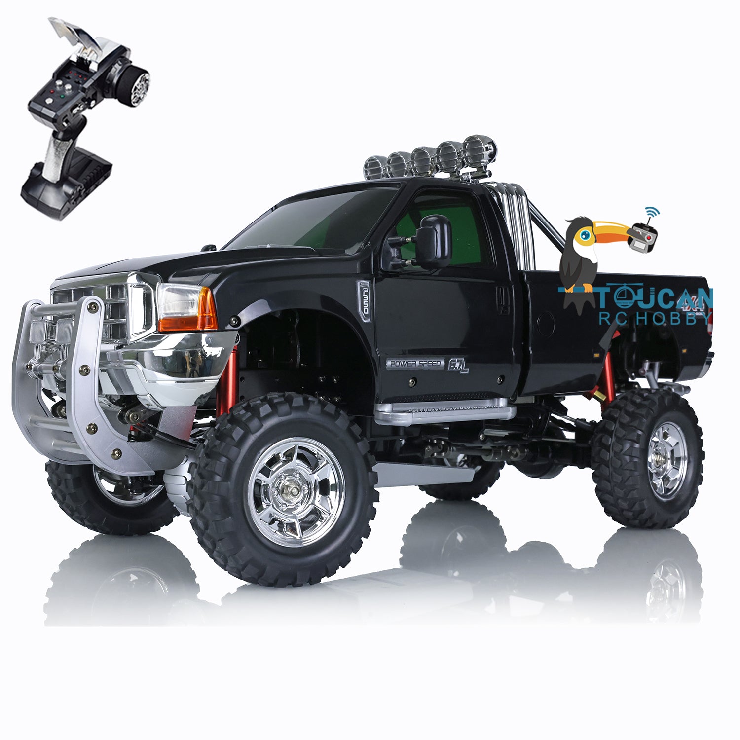 1:10 Scale RC HG Pickup Truck P410 4WD Rally Racing Crawler Car - 2.4Ghz Remote Control with Motor, ESC & Servo Accessories (US Stock) | Perfect for Off-Road Adventures, Backyard Racing & RC Hobby Enthusiasts