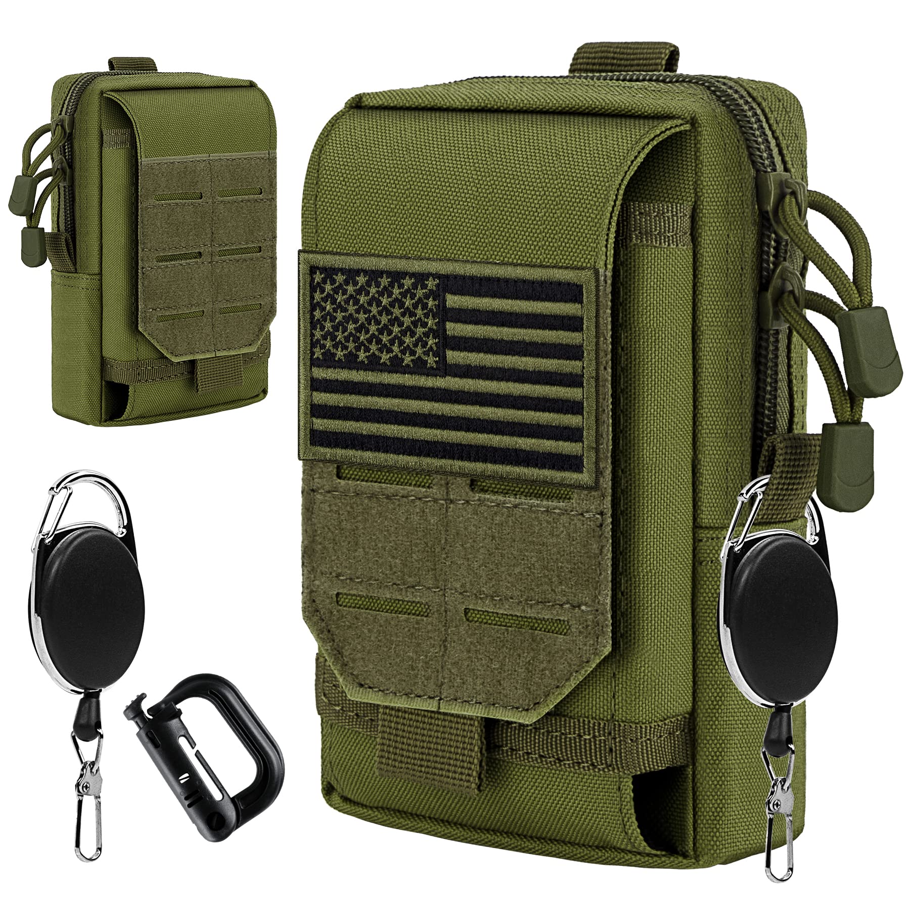 IronSeals Tactical MOLLE Waist Bag - Durable Phone Pouch for iPhone 16 Pro Max/16 Pro/15 Pro Max/14 Pro Max/13 Pro Max/12/11 Pro - Perfect for Hiking, Camping & Outdoor Adventures
