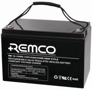 Remco AGM Deep Cycle Battery 12V 100Ah - Marine, RV, Solar Power & Off-Grid Energy Storage - Long Lasting & Maintenance Free