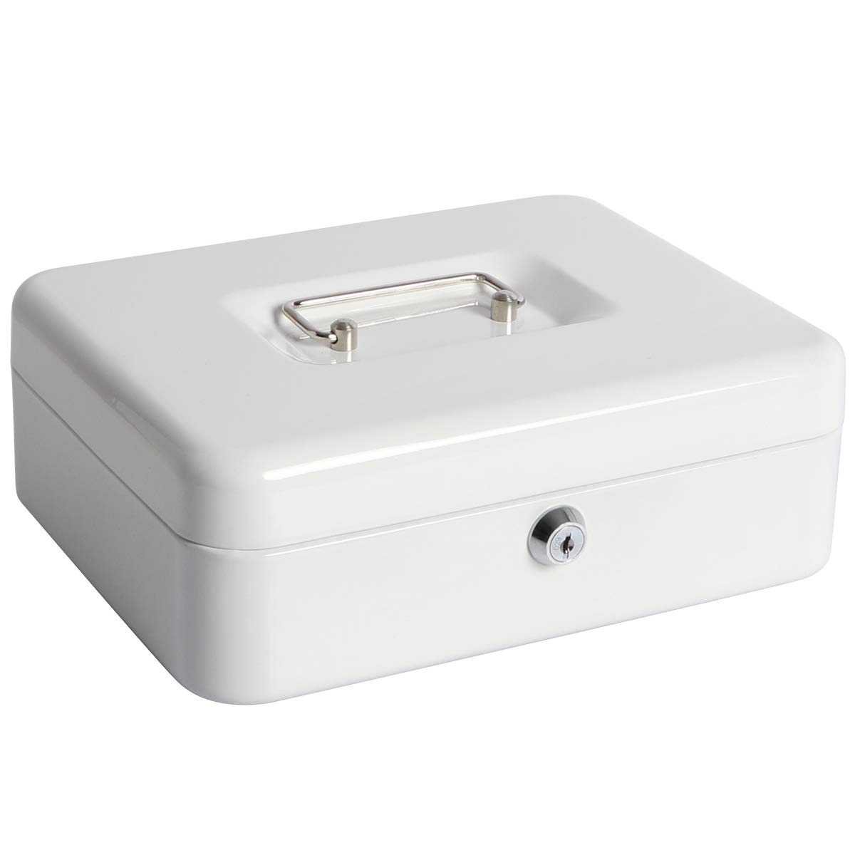 Secure Cash Box with Money Tray & Key Lock - 9.8
