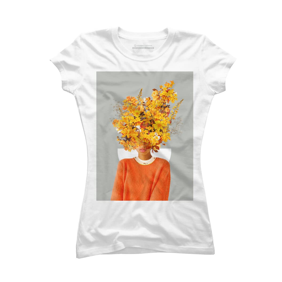 FrankMoth I Saw You Flower in The Reflection of My Soul Graphic T-Shirt for Women - Vintage Floral Design Cotton Tee - Casual Wear, Music Festivals & Street Style