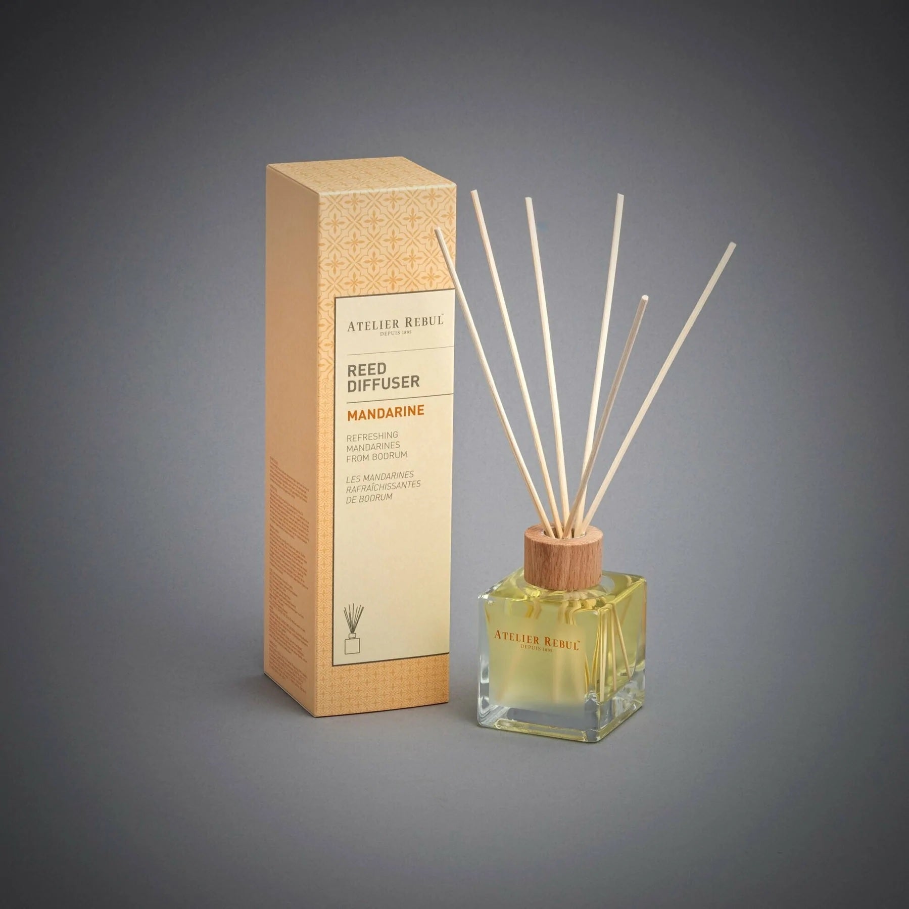 Premium Mandarin Reed Diffuser 120ml - Natural Aromatherapy Oil for Home, Office & Spa - Fresh Citrus Scent for Relaxation & Stress Relief