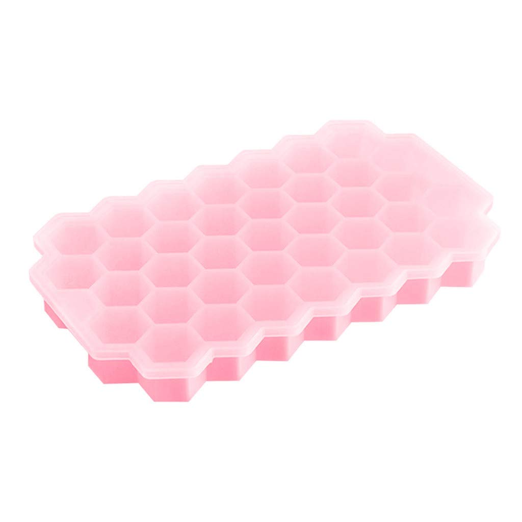 BPA-Free Silicone Ice Cube Trays with Honeycomb Design - Reusable Freezer Molds for Perfect Ice Cubes, Cocktails & Beverages | Ideal for Home Kitchen, Bar & Party Drink Preparation