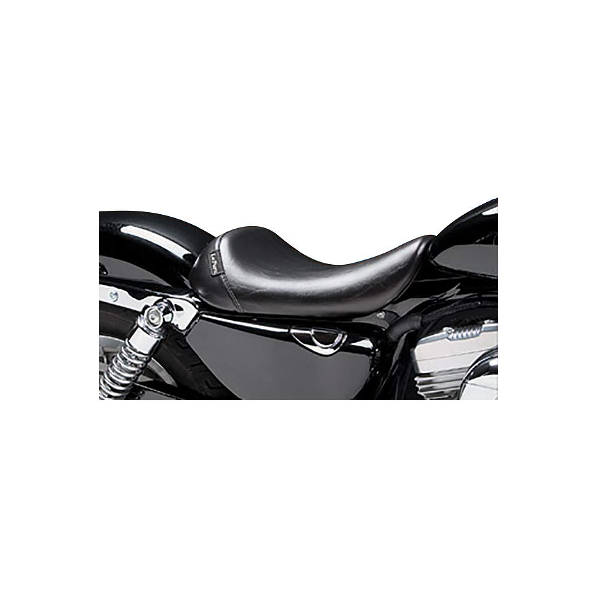 LePera Bare Bones Vinyl Solo Motorcycle Seat - Black with 4.5 Gallon Tank - Comfortable Cruiser Seat for Harley Davidson & Custom Bikes - Perfect for Long Rides & Highway Cruising
