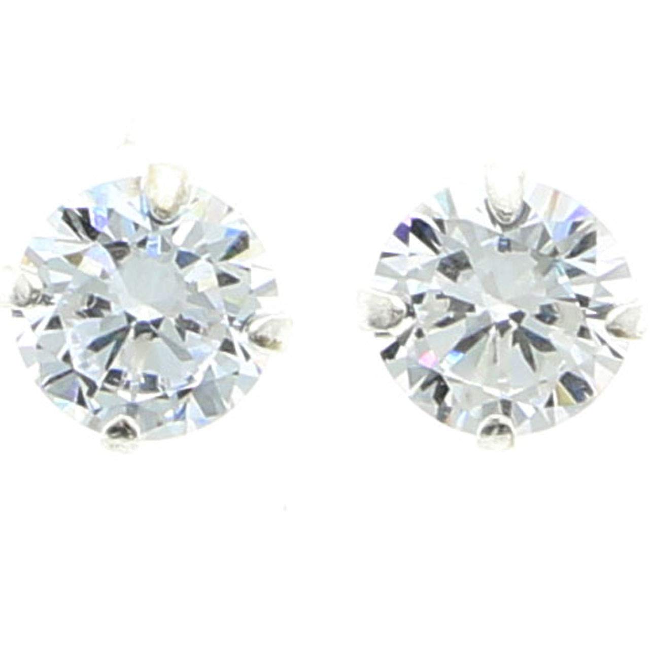 Mi Amore 925 Sterling Silver Stud Earrings for Women - Hypoallergenic Cubic Zirconia Earrings for Everyday Wear, Gift Giving & Special Occasions