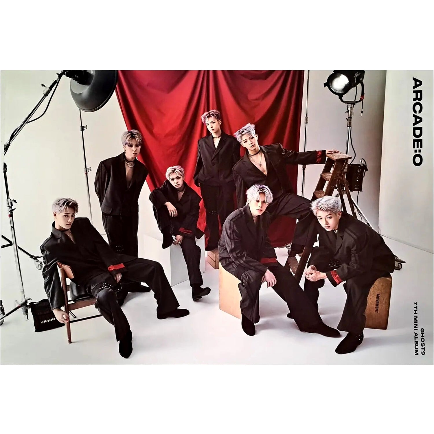 GHOST9 7th Mini Album 'ARCADE : O' Exclusive Poster - K-Pop Collectible for Fans, Room Decor & Gift Idea