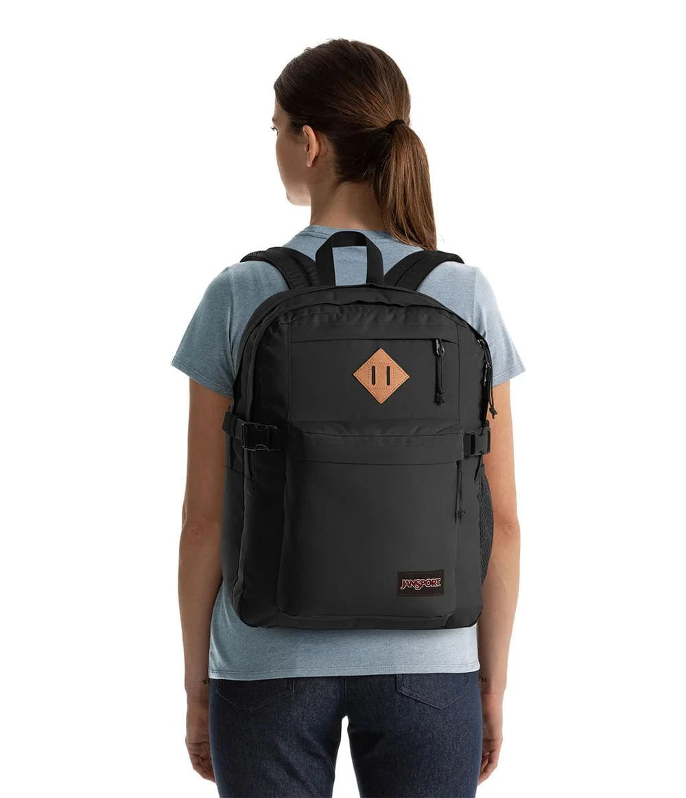 JanSport Main Campus Backpack - Durable Laptop Backpack for School & College, Travel & Work - Black (Fits 15