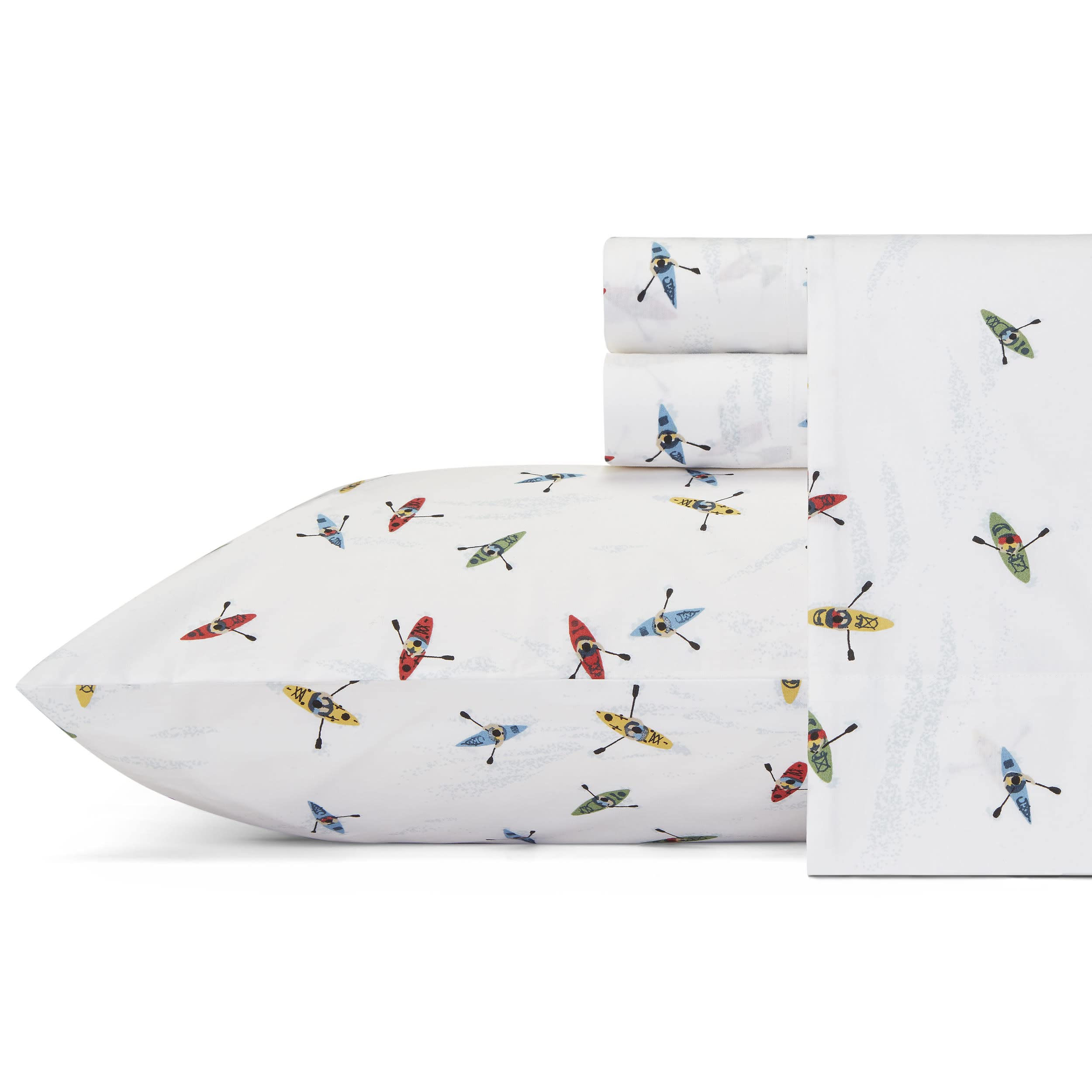 Eddie Bauer King Cotton Percale Sheets - Crisp & Cool Bedding Set for Home Decor | Perfect for Kayak Trips