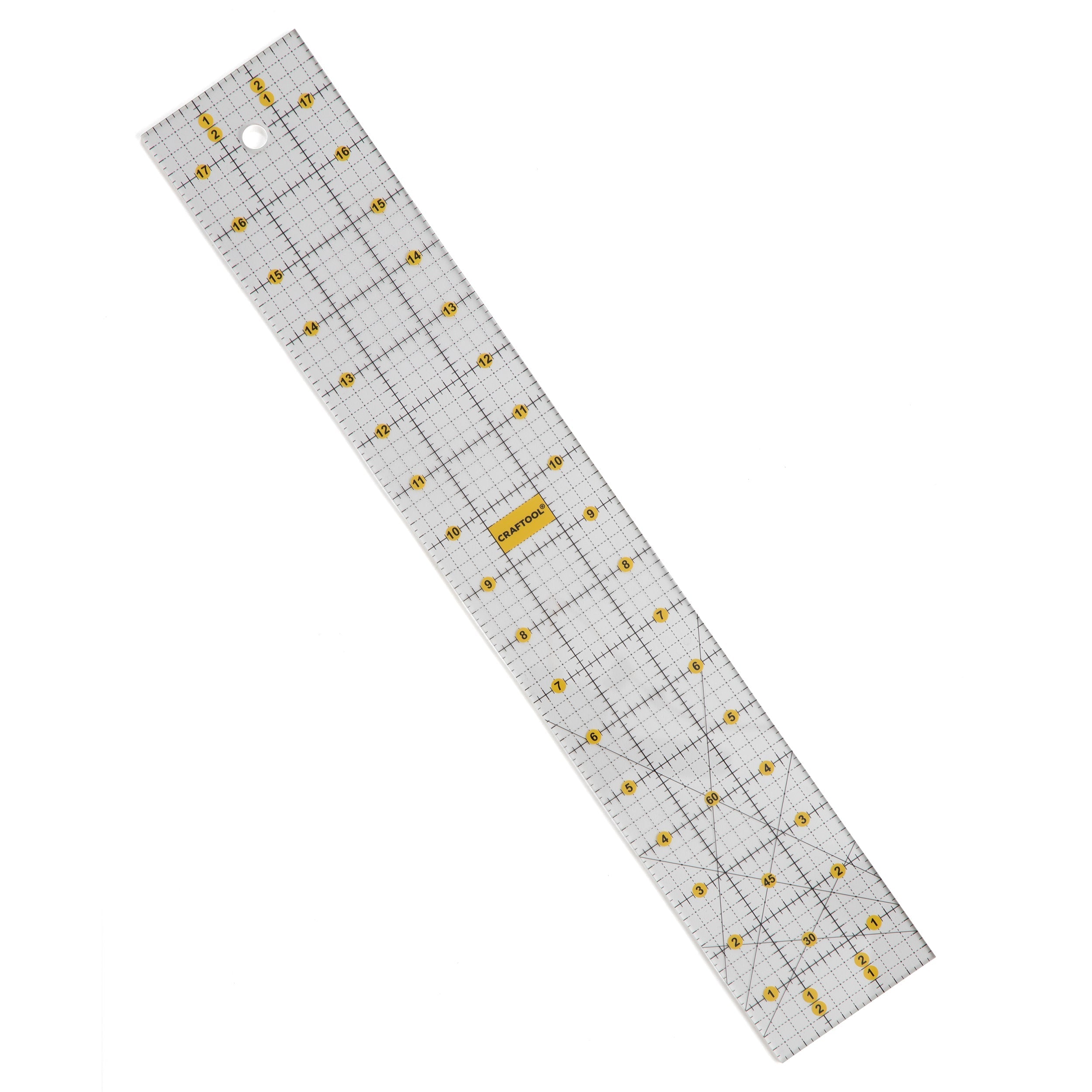 Craftool® 18 Grid Ruler - Professional Quilting, Sewing & DIY Measuring Tool for Fabric, Leather & Craft Projects - Perfect for Patchwork, Embroidery & Scrapbooking