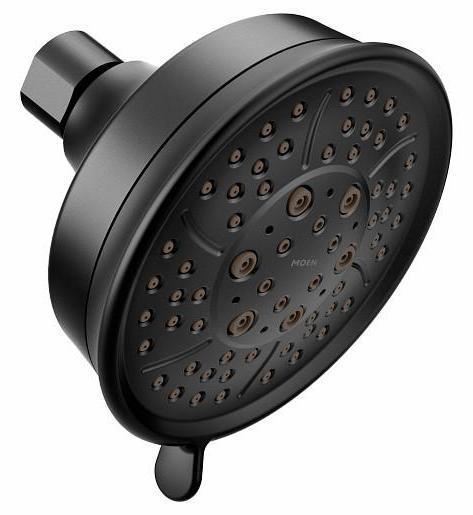 Moen 3638BL Matte Black 4-Function Shower Head - High Pressure Rainfall, Massage, Mist & Jet Spray Modes for Relaxing Bathroom Experience