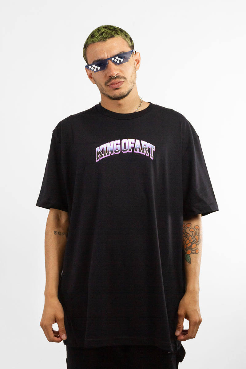 King Of Art Urban Men's T-Shirt - Black Z6 | Stylish Graphic Tee for Casual Wear & Street Fashion