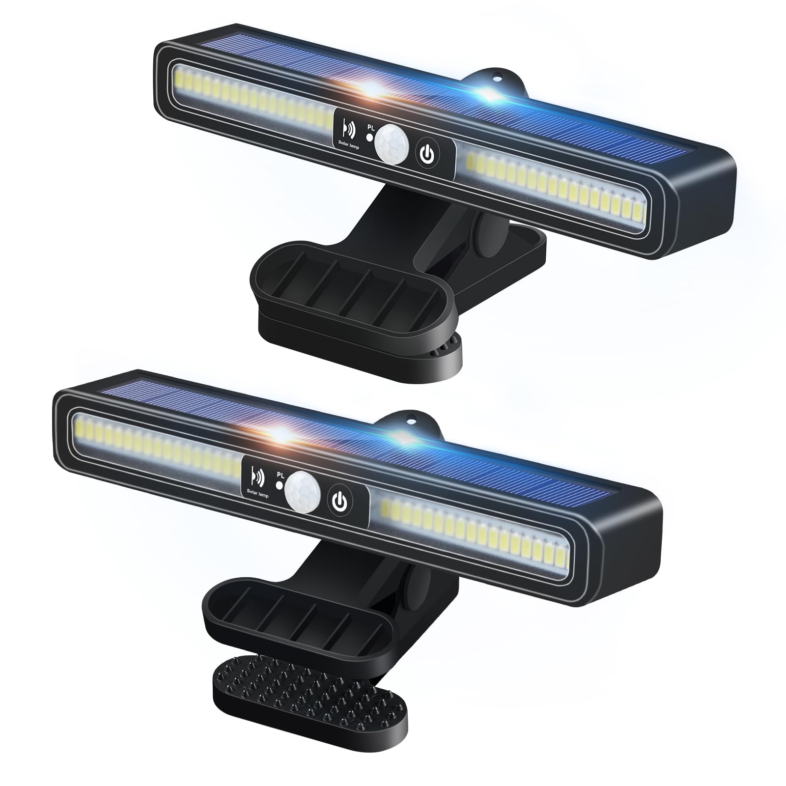 36 LED Solar Powered Outdoor Fence Lights with Motion Sensor - Waterproof, 2 Mounting Options for Fence, Wall, Patio, Deck & Garage (2 Pack) - Perfect for Pathway Lighting, Security & Landscape Decoration