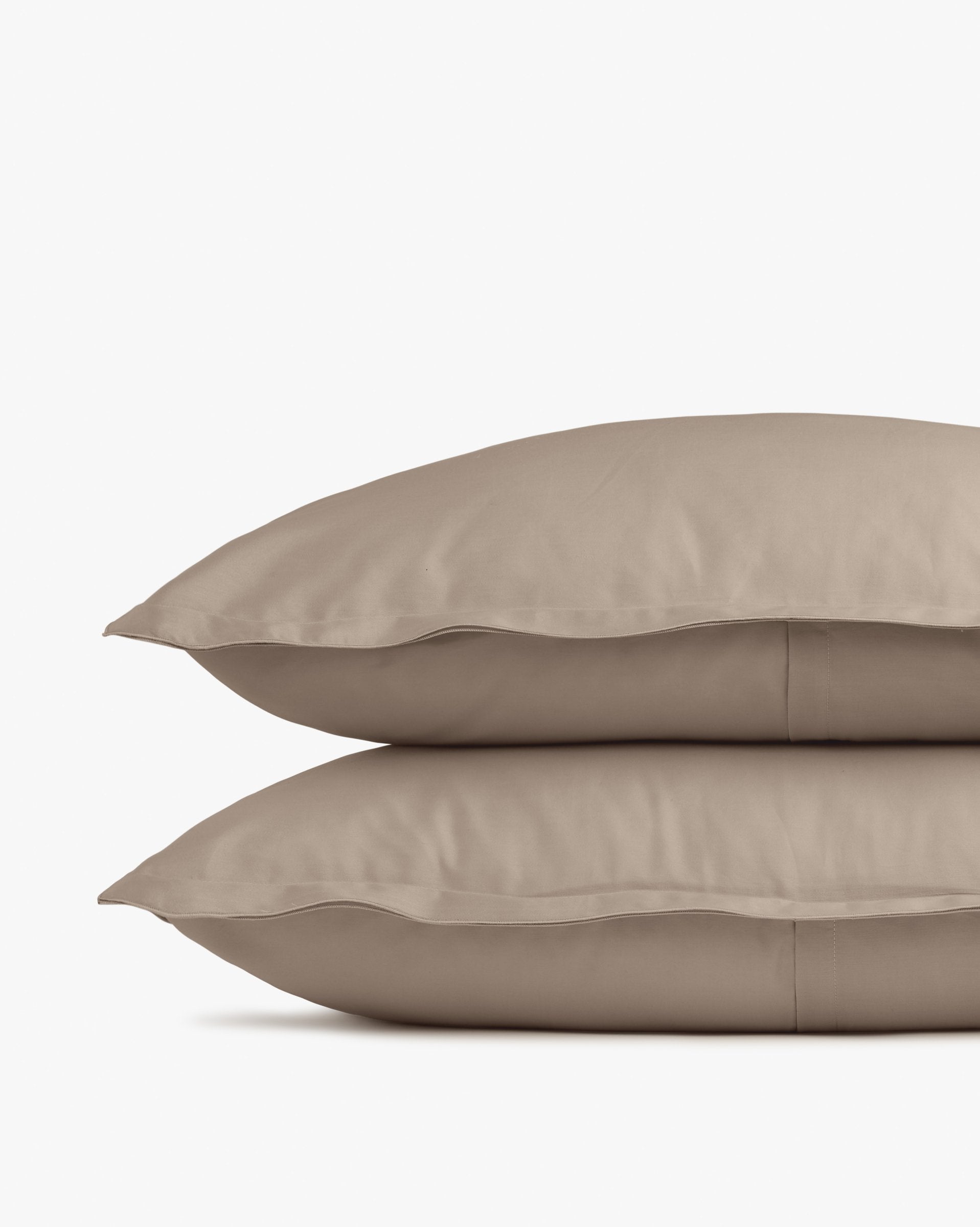 Luxury Sateen Sham Set - Queen Size, Soft & Breathable Pillow Covers (Fawn) - Perfect for Bedroom Decor, Guest Room, and Hotel Styling