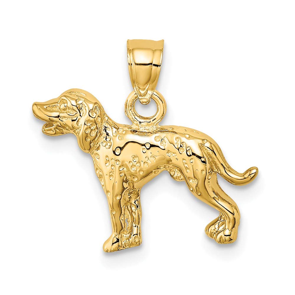 14K Yellow Gold Dalmatian Dog Pendant Necklace - Elegant Pet Lover Jewelry Gift for Women - Perfect for Birthdays, Anniversaries & Dog-Themed Occasions