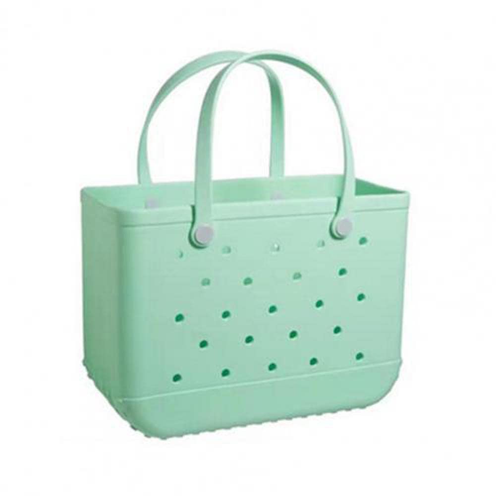 Stylish Large Beach Tote Bag for Women - Waterproof Rubber Beach Bag with Drain Holes (19x9.5x15 Inches) - Perfect for Pool, Boat, Gym & Sports Activities | Durable Sand & Swim Bag for Summer Vacations