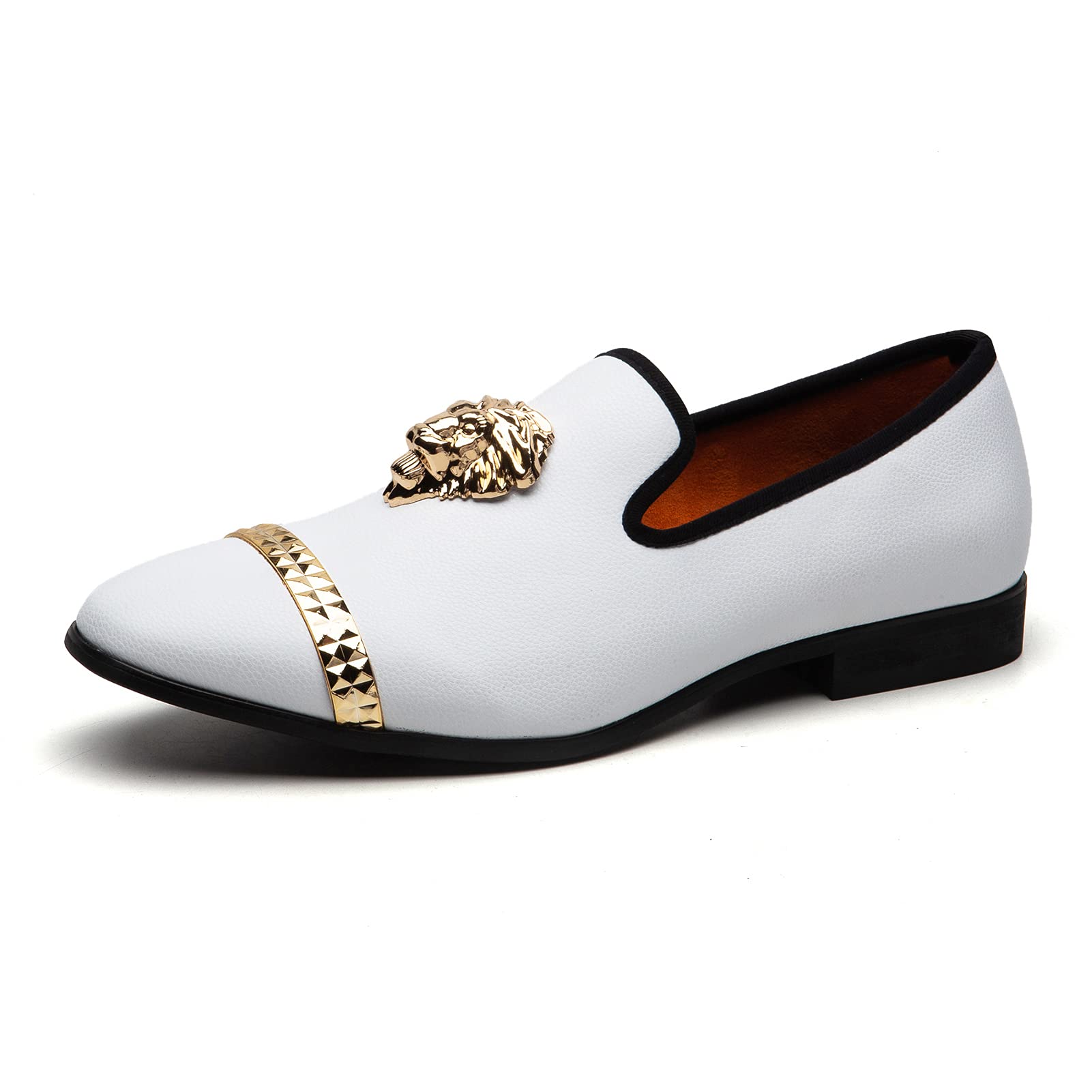 JITAI Men's Loafers - Premium Slip-On Dress Shoes for Wedding, Business & Formal Occasions - Comfortable Leather Business Casual Shoes for Office, Party & Daily Wear