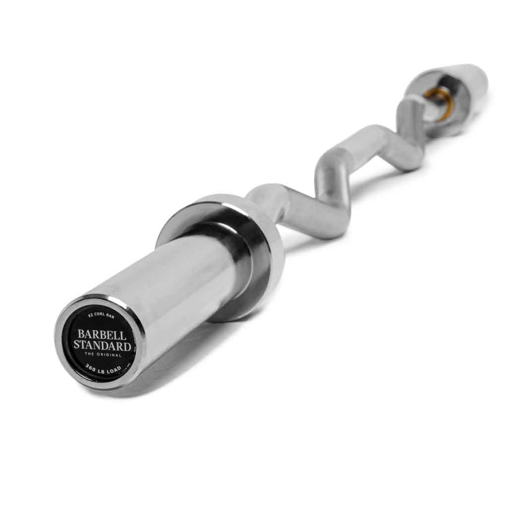 Premium Standard EZ Curl Bar - 7ft Olympic Weightlifting Barbell for Home Gym & Strength Training - Perfect for Bicep Curls, Triceps Workouts & Full-Body Exercises